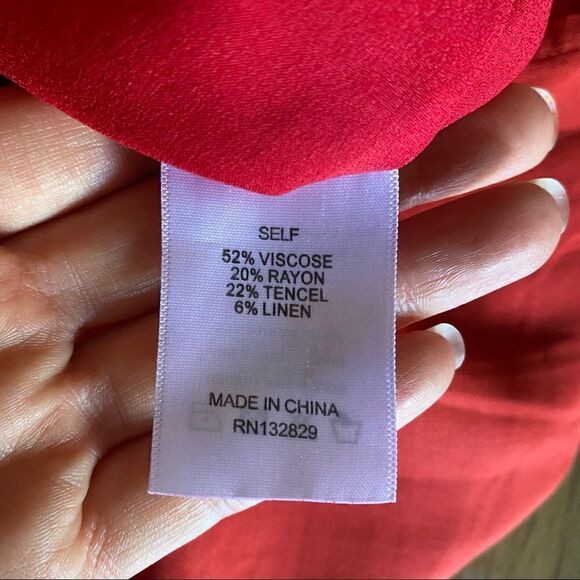 LPA Dress 146 In Red Off The Shoulder Size S - Picture 10 of 15